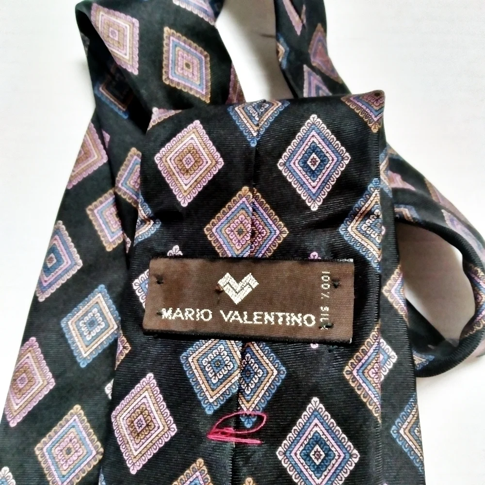 Mario Valentino Men's Italian Silk Print Tie